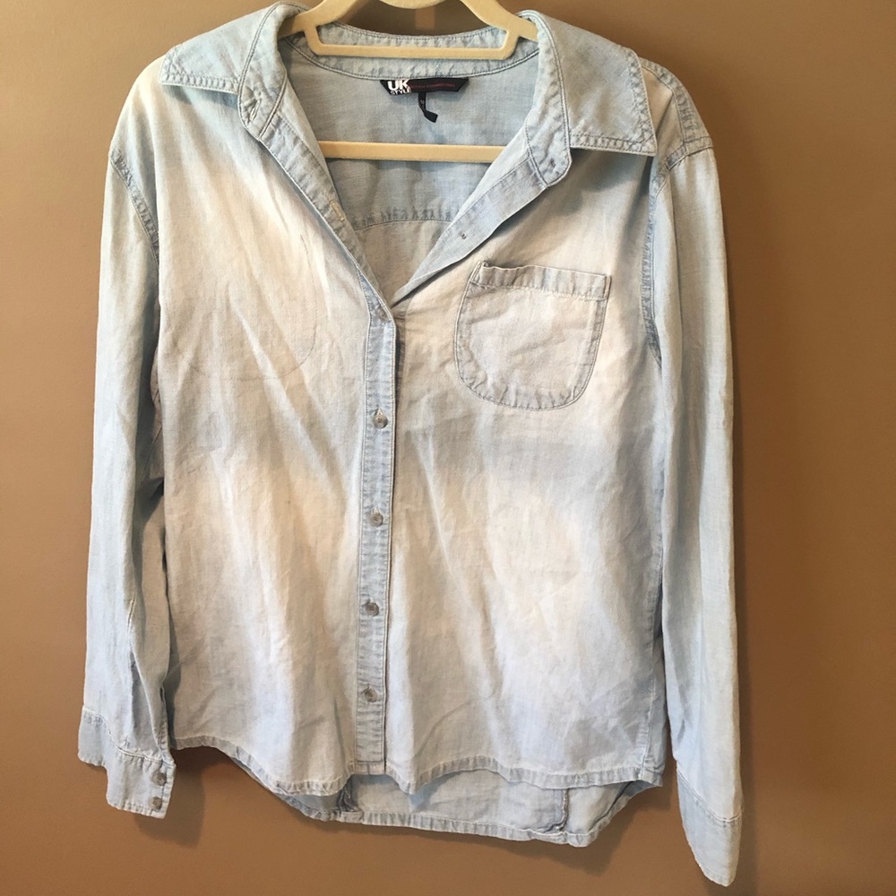 Light wash denim shirt